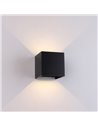 Aplique LED exterior cuadrado DAVOS ARENA negro arena 12W 3000K 1100Lm