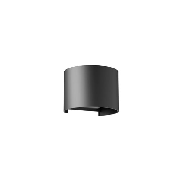 Aplique exterior LED redondo DAVOS gris oscuro 12W 3000K 1100Lm