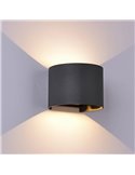 Aplique exterior LED redondo DAVOS gris oscuro 12W 3000K 1100Lm