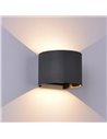 Aplique exterior LED redondo DAVOS gris oscuro 12W 3000K 1100Lm