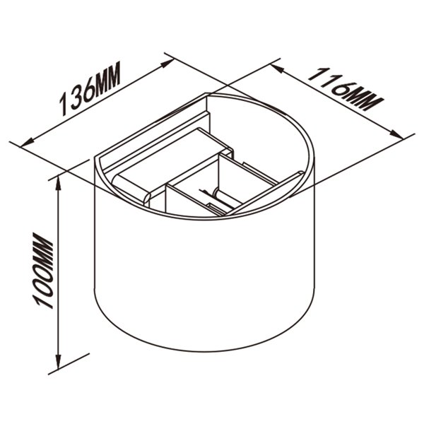 Aplique exterior LED redondo DAVOS gris oscuro 12W 3000K 1100Lm