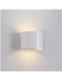 Aplique exterior LED redondo DAVOS arena blanco 12W 3000K 1100Lm