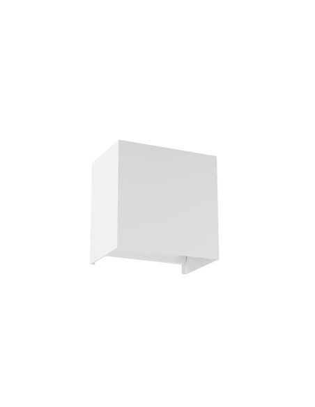 Applique murale extérieure carrée LED DAVOS XL 15x15cm, blanc sable, 2x10W 3000K 1830Lm, IP65