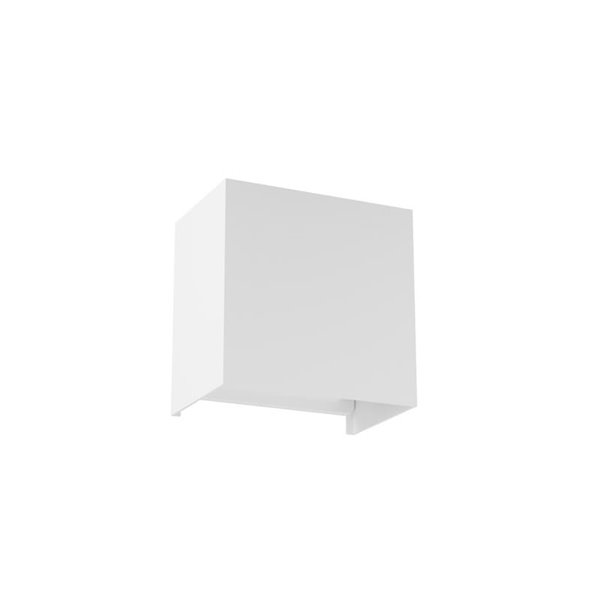 Aplique LED de exterior cuadrado DAVOS XL 15x15cm arena blanco, 2x10W 3000K 1830Lm, IP65
