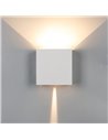 Aplique LED de exterior cuadrado DAVOS XL 15x15cm arena blanco, 2x10W 3000K 1830Lm, IP65