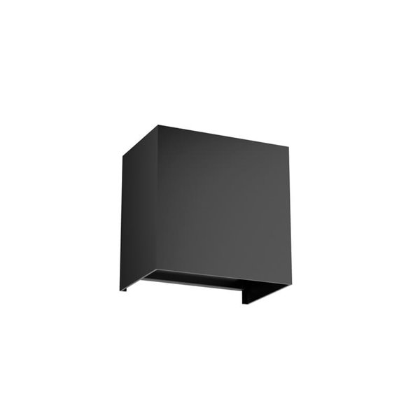 Aplique LED de exterior cuadrado DAVOS XL 15x15cm gris oscuro, 2x10W 3000K 1830Lm, IP65