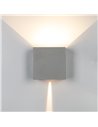 Aplique LED de exterior cuadrado DAVOS XL 15x15cm gris oscuro, 2x10W 3000K 1830Lm, IP65