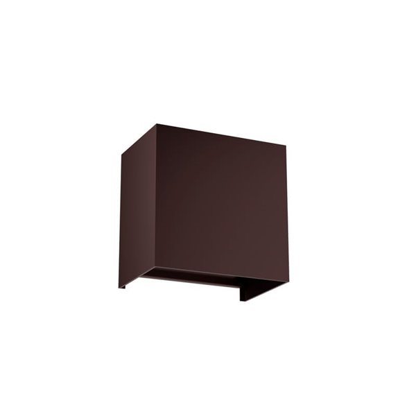 Aplique LED de exterior cuadrado DAVOS XL 15x15cm corten, 2x10W 3000K 1830Lm, IP65