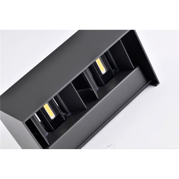 Aplique LED rectangular exterior DAVOS gris oscuro, 24W 2200Lm 3000K/4000K