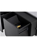 Aplique LED rectangular exterior DAVOS gris oscuro, 24W 2200Lm 3000K/4000K