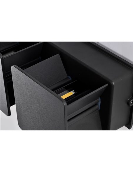 Aplique LED rectangular exterior DAVOS gris oscuro, 24W 2200Lm 3000K/4000K
