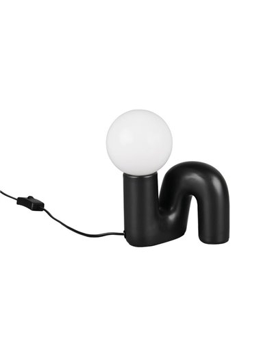 Lámpara de mesa moderna QUINN base cerámica, bombilla excl. 1x G9 max. 5W IP20 Negro