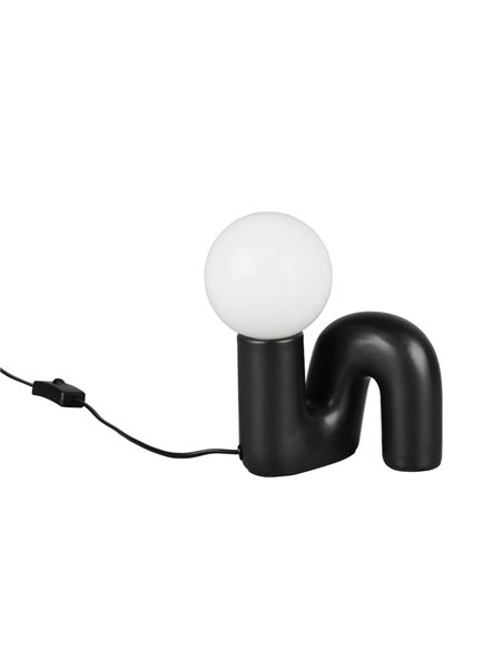 Lámpara de mesa moderna QUINN base cerámica, bombilla excl. 1x G9 max. 5W IP20 Negro