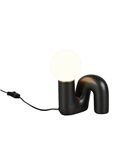 Lámpara de mesa moderna QUINN base cerámica, bombilla excl. 1x G9 max. 5W IP20 Negro