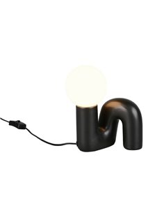Lámpara de mesa moderna QUINN base cerámica, bombilla excl. 1x G9 max. 5W IP20 Negro