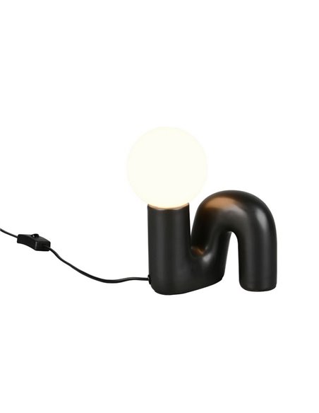 Lámpara de mesa moderna QUINN base cerámica, bombilla excl. 1x G9 max. 5W IP20 Negro