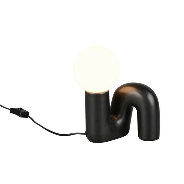 Lámpara de mesa moderna QUINN base cerámica, bombilla excl. 1x G9 max. 5W IP20 Negro