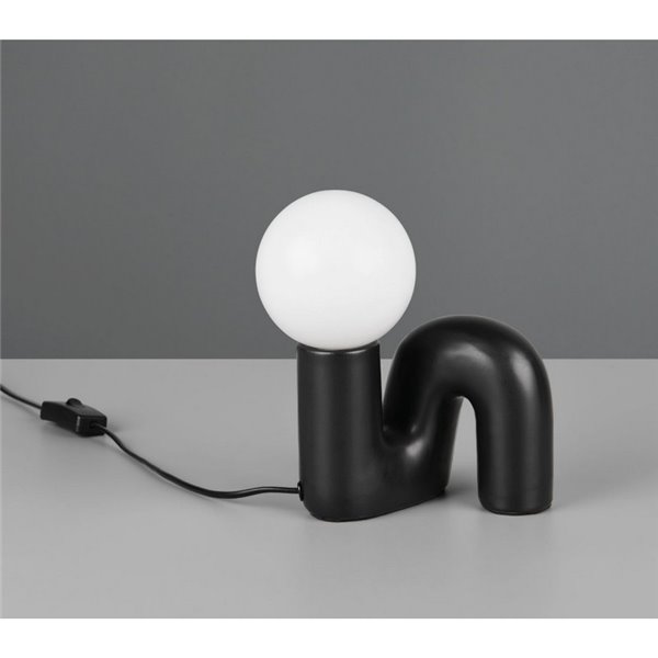 Lámpara de mesa moderna QUINN base cerámica, bombilla excl. 1x G9 max. 5W IP20 Negro