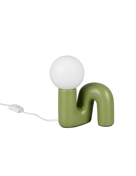 Lámpara de mesa QUINN base cerámica, bombilla excl. 1x G9 max. 5W IP20 Verde