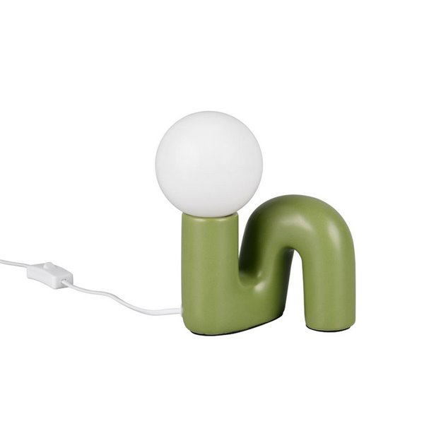 Abajur de mesa QUINN, base de cerâmica, lâmpada não incluída. 1x G9 máx. 5W IP20 Verde