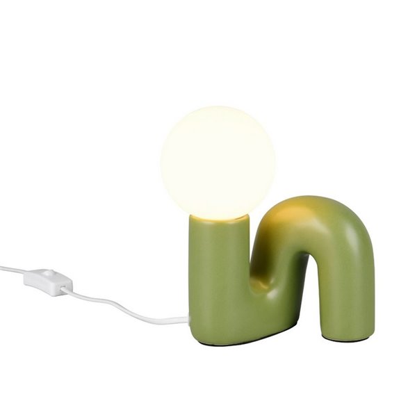 Abajur de mesa QUINN, base de cerâmica, lâmpada não incluída. 1x G9 máx. 5W IP20 Verde