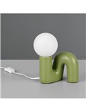 Lámpara de mesa QUINN base cerámica, bombilla excl. 1x G9 max. 5W IP20 Verde