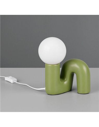 Lámpara de mesa QUINN base cerámica, bombilla excl. 1x G9 max. 5W IP20 Verde