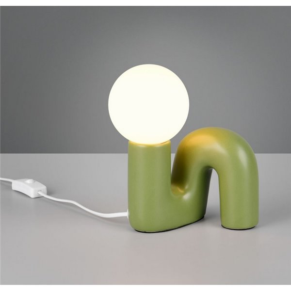 Lámpara de mesa QUINN base cerámica, bombilla excl. 1x G9 max. 5W IP20 Verde