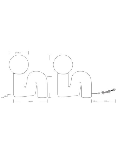 Lampe de table moderne QUINN, ampoule non incluse : 1 x G9 max. 5 W, IP20, blanche