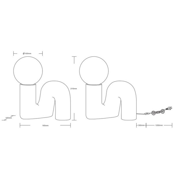 Lampe de table moderne QUINN, ampoule non incluse : 1 x G9 max. 5 W, IP20, blanche