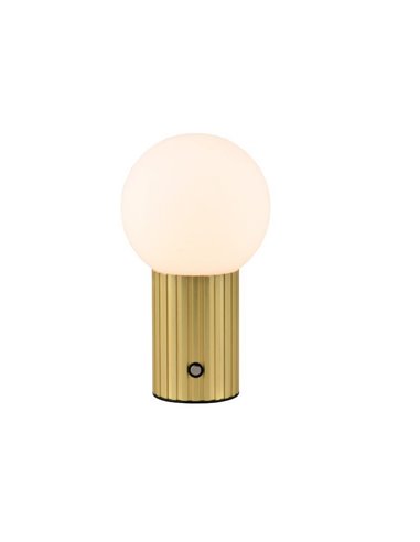 Lámpara de mesa LED TAURIS carga inalámbrica, USB 2W 200Lm 2300+3000+4000K IP20 Dorado