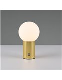 Lámpara de mesa LED TAURIS carga inalámbrica, USB 2W 200Lm 2300+3000+4000K IP20 Dorado