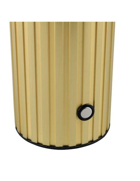 Luminária de mesa LED TAURIS com carregamento sem fio, USB, 2W, 200 lúmens, 2300+3000+4000K, IP20, dourada.