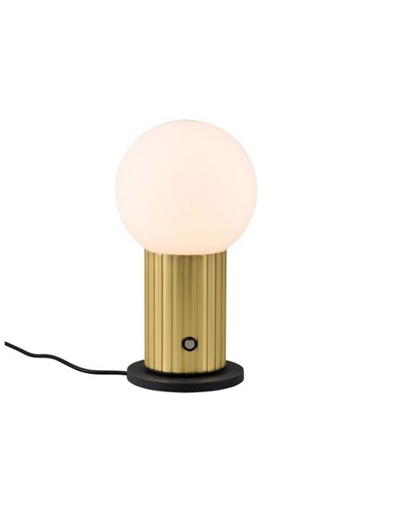 Lámpara de mesa LED TAURIS carga inalámbrica, USB 2W 200Lm 2300+3000+4000K IP20 Dorado