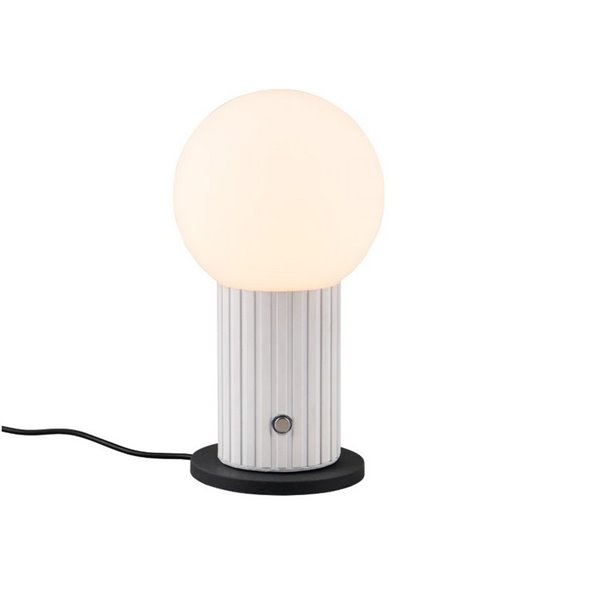 Luminária de mesa LED TAURIS com bateria e carregamento USB, 2W, 200 lúmens, 2300+3000+4000K, IP20, branca.