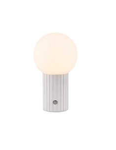 Luminária de mesa LED TAURIS com bateria e carregamento USB, 2W, 200 lúmens, 2300+3000+4000K, IP20, branca.