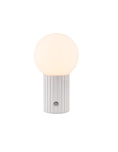 Lámpara de sobremesa TAURIS LED con batería y carga USB 2W 200Lm 2300+3000+4000K IP20 Blanco