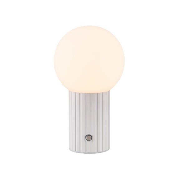 Lámpara de sobremesa TAURIS LED con batería y carga USB 2W 200Lm 2300+3000+4000K IP20 Blanco