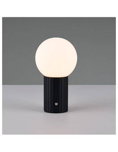 Lampe de table LED rechargeable USB TAURIS 2W 200lm 2300+3000+4000K IP20 Noir