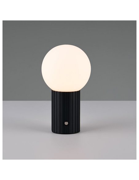 Lampe de table LED rechargeable USB TAURIS 2W 200lm 2300+3000+4000K IP20 Noir