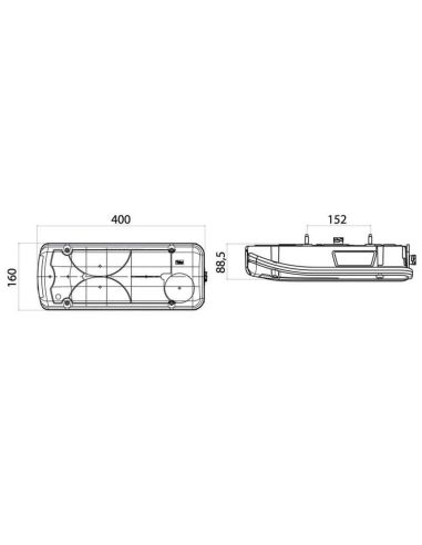 Dimensions Veilleuse Ampoule LC8 pour Scania ADR Avec Eclairage de Plaque et Avertisseur de Recul 1567 Vignal | leonleds