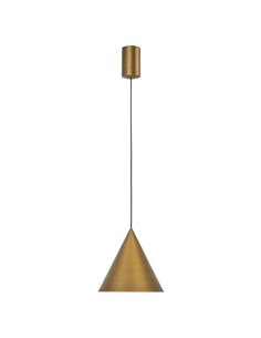 Lámpara de techo colgante LED cónico CONO 10W cuero Ø18cm 3000K luz focal y regulable TRIAC