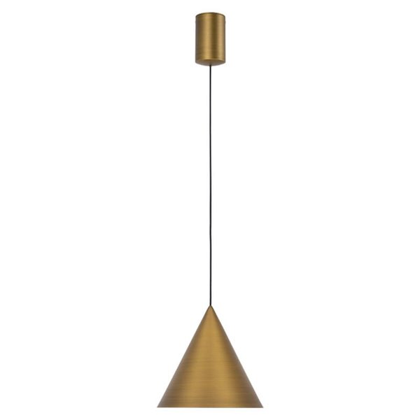 Lámpara de techo colgante LED cónico CONO 10W cuero Ø18cm 3000K luz focal y regulable TRIAC