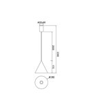 Lámpara de techo colgante LED CONO negro Ø18cm 10W 3000K, diseño moderno regulable TRIAC