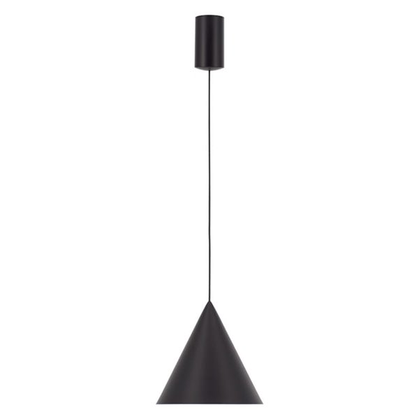 Lámpara de techo colgante LED CONO negro Ø18cm 10W 3000K, diseño moderno regulable TRIAC