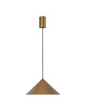 Suspension LED CONE en cuir Ø24cm 3000K, design moderne, 10W, dimmable, TRIAC