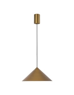 Lámpara colgante de techo LED CONO cuero Ø24cm 3000K, diseño moderno 10W regulable TRIAC