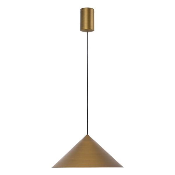 Lámpara colgante de techo LED CONO cuero Ø24cm 3000K, diseño moderno 10W regulable TRIAC