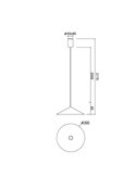 Lámpara colgante de techo LED CONO cuero Ø30cm 10W 3000K regulable TRIAC diseño moderno