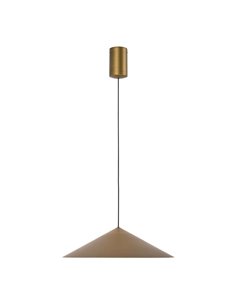 Lámpara colgante de techo LED CONO cuero Ø30cm 10W 3000K regulable TRIAC diseño moderno